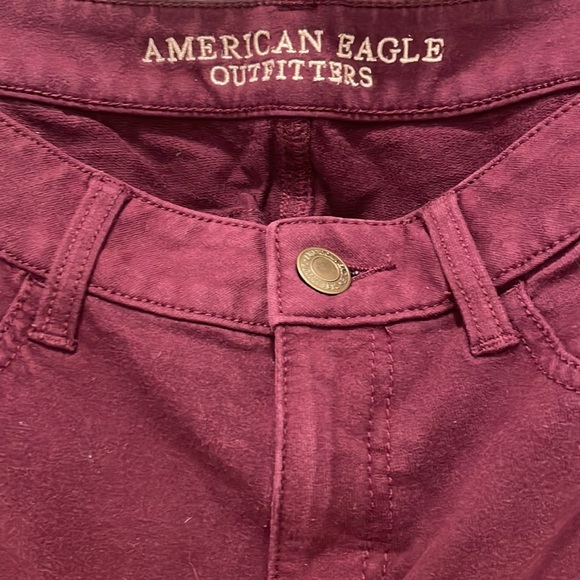 MAROON AMERICAN EAGLE JEGGINGS! Size-2. Super Stretch! - Picture 3 of 8